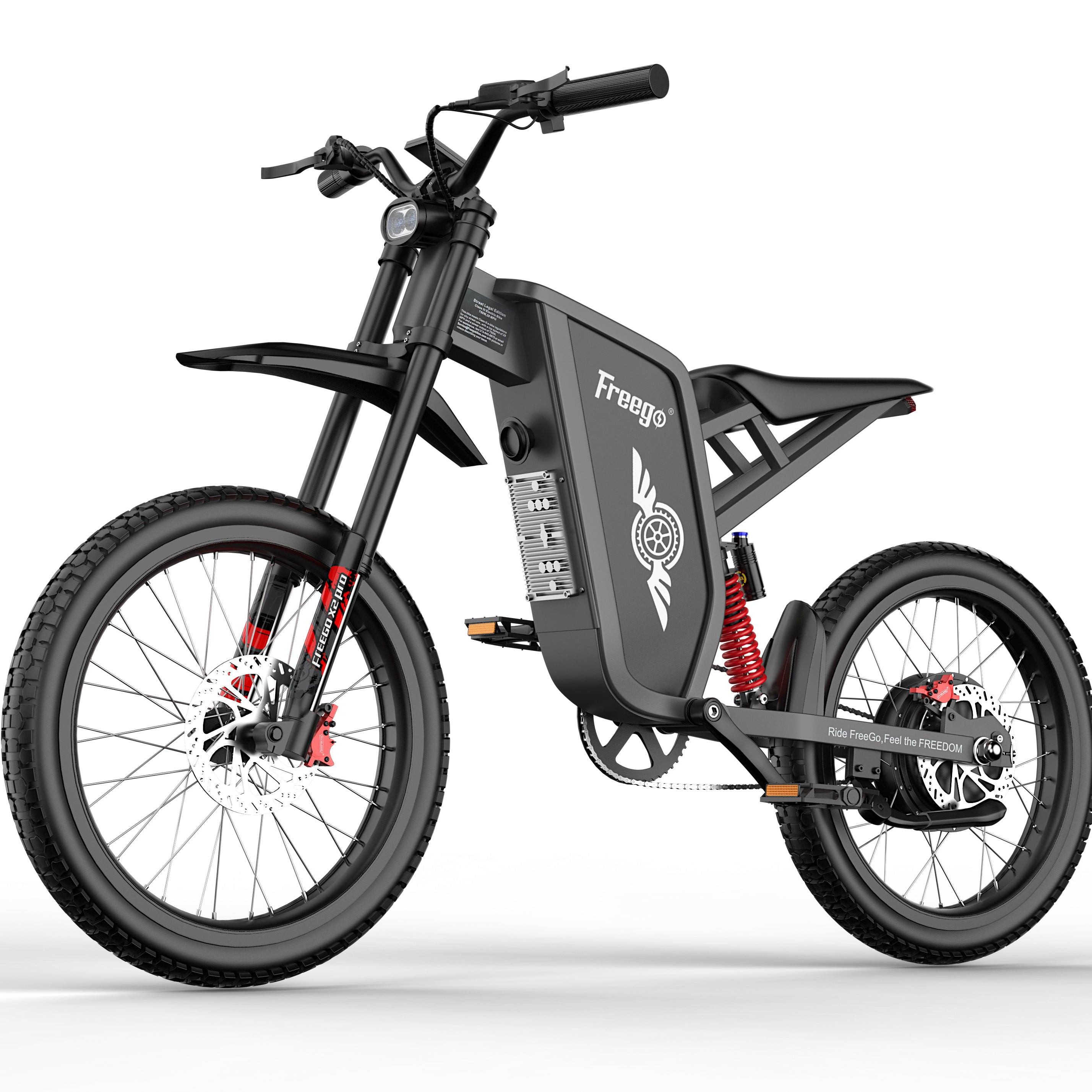Freego Bikes Freego X1 Series Agile All-Terrain Electric Dirt Bikes with Pedals