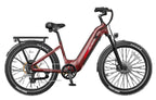 Heybike Hybrid Ruby Red White Background
