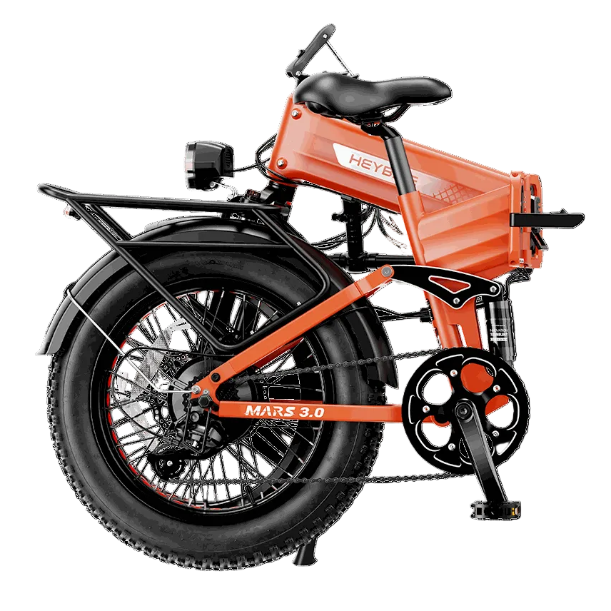 HeyBike Vivid Orange Folded White Background