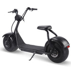 Black e-scooter by MotoTec for heavy riders