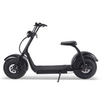 Black electric scooter for heavier riders