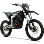 Black electric motorcycle on a white background