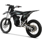 Black electric motorcycle on a white background