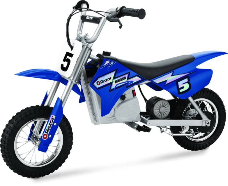 Razor Dirt Rocket MX350 electric dirt bike in blue