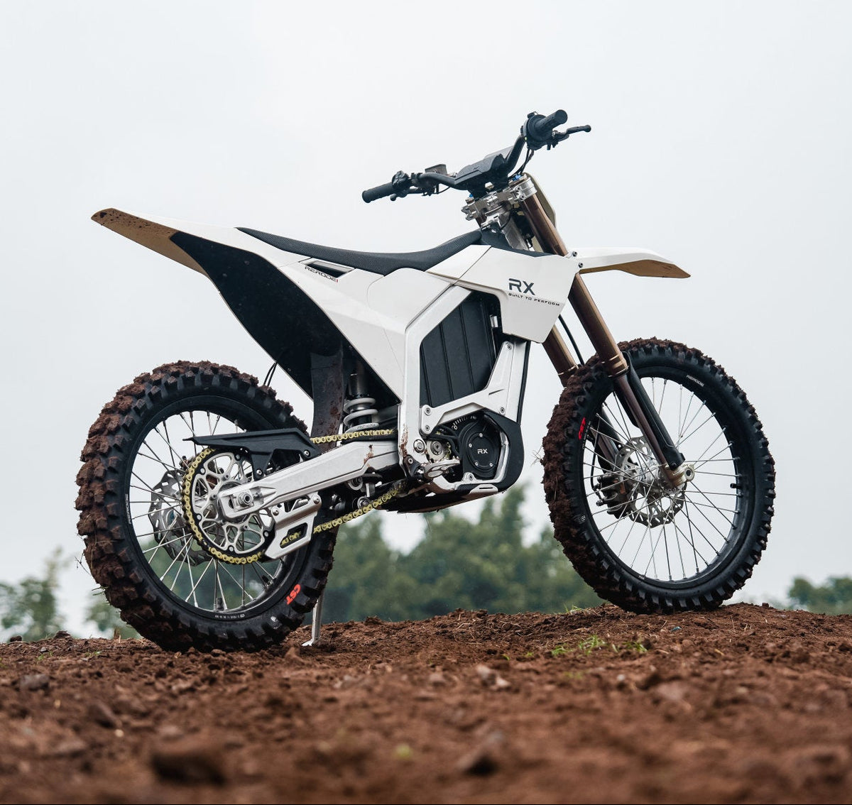 Rerode RX Midsize Dirt Bike Rear Side View Outdoor Background