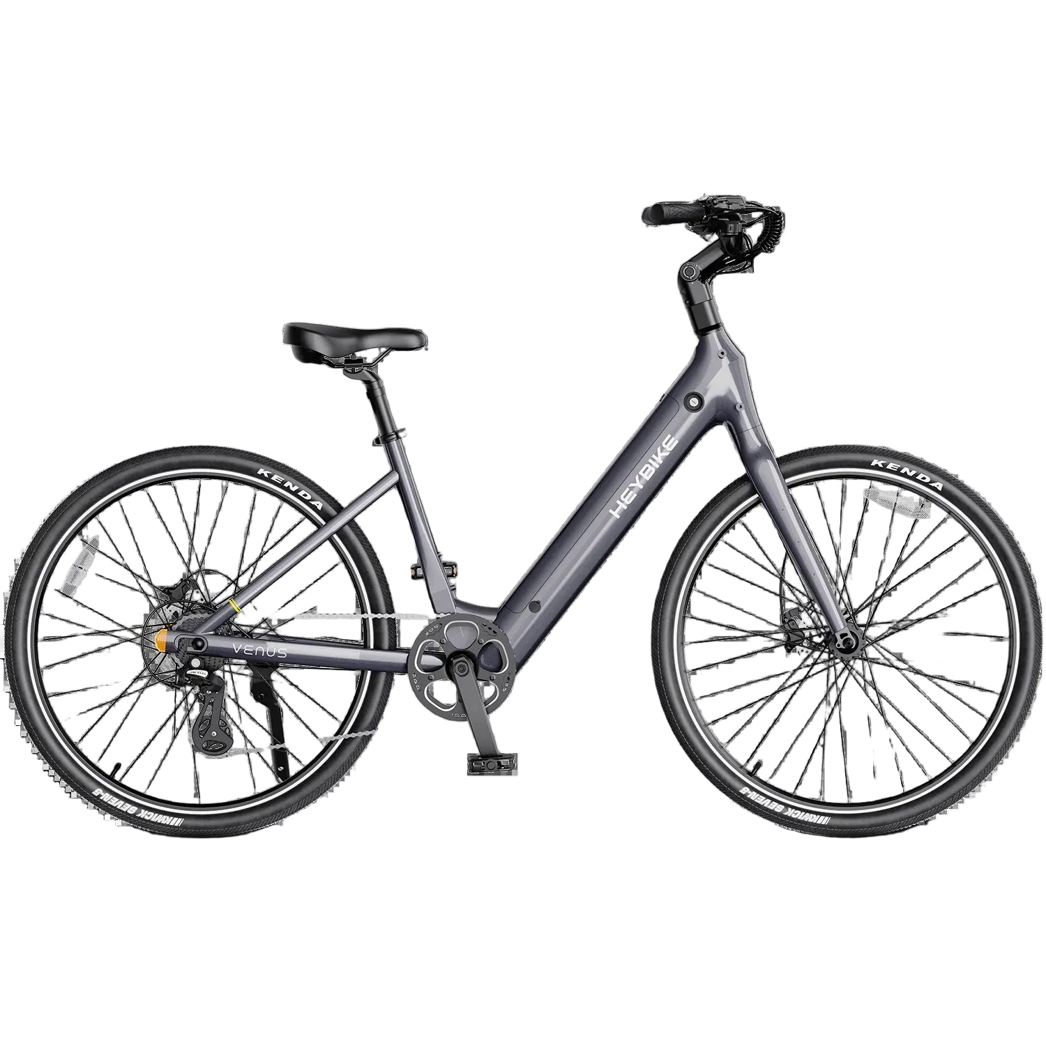 Heybike Venus Titanium Gray Side View White Background