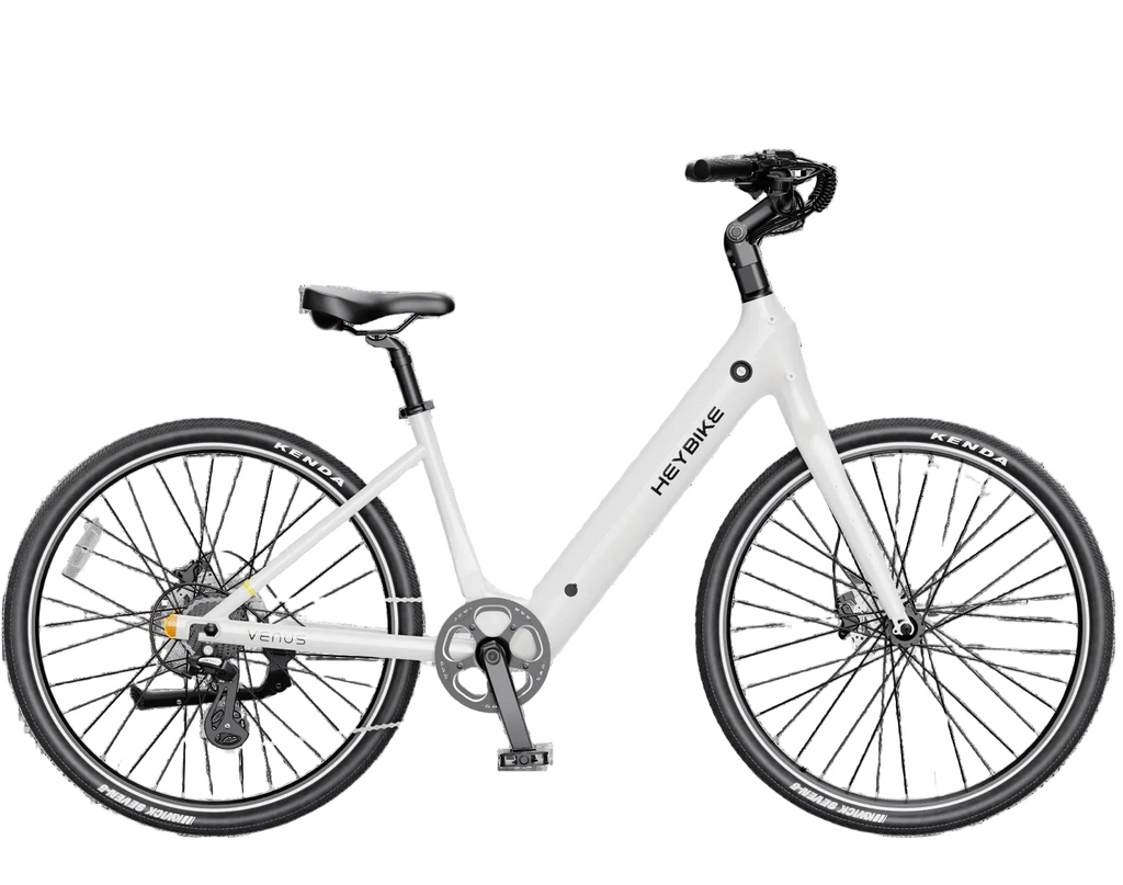 Heybike Venus Pearl White Side View White Background