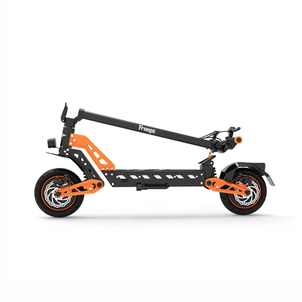 Freego C10 Pro Landtiger Dual-Motor Foldable Electric Scooter Folded Side View