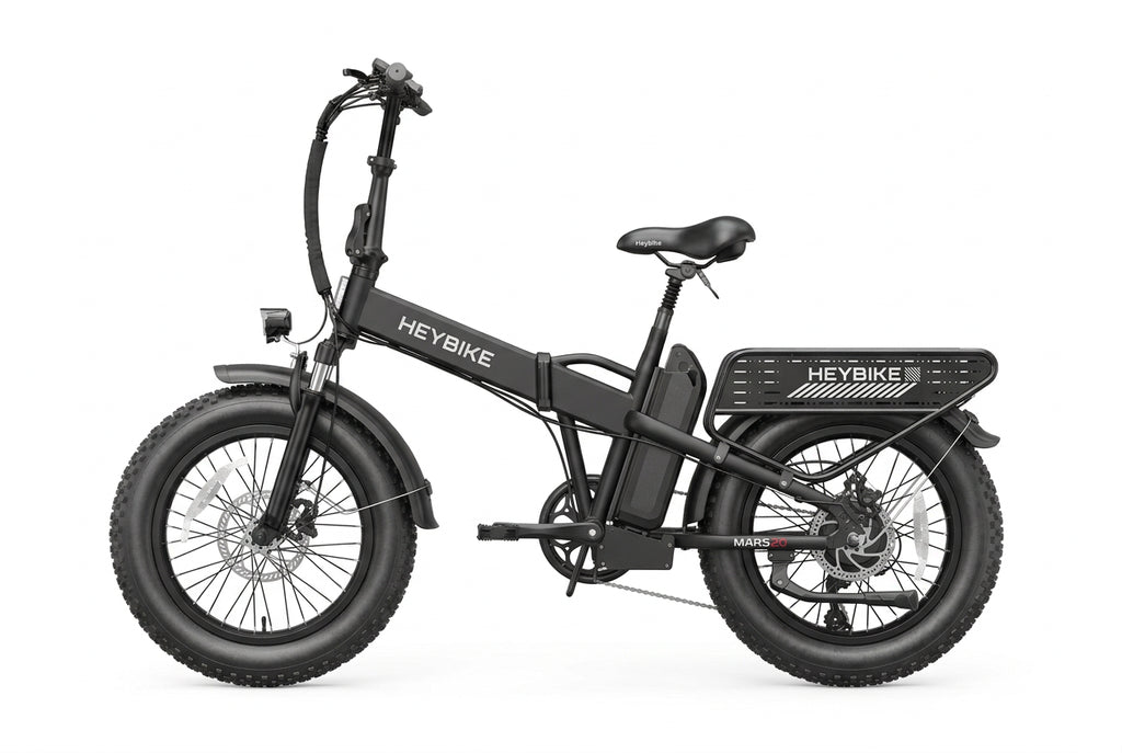 Heybike Mars 2.5 electric bike with white background.